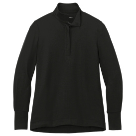 Port Authority LK829 Ladies Fairway Stretch 1/4-Zip - Deep Black