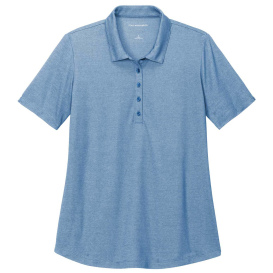Port Authority LK830 Ladies Fine Pique Blend Polo - Aegean Blue Heather