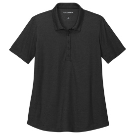 Port Authority LK830 Ladies Fine Pique Blend Polo - Black Heather