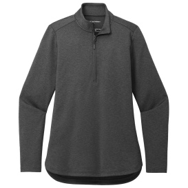 Port Authority LK880 Ladies C-FREE Double Knit 1/4-Zip - Grey Steel Heather