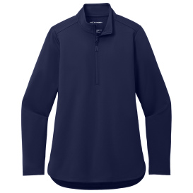 Port Authority LK880 Ladies C-FREE Double Knit 1/4-Zip - True Navy