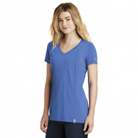 New Era LNEA101 Ladies Heritage Blend V-Neck Tee - Royal Heather