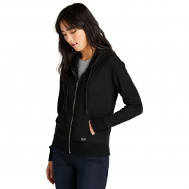 New Era LNEA141 Ladies Thermal Full-Zip Hoodie - Black