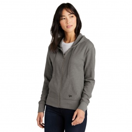New Era LNEA141 Ladies Thermal Full-Zip Hoodie - Shadow Grey Heather