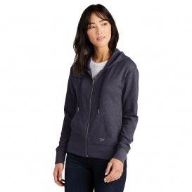 New Era LNEA141 Ladies Thermal Full-Zip Hoodie - True Navy Heather