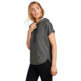New Era LNEA533 Ladies Performance Terry Short Sleeve Hoodie - Graphite Heather