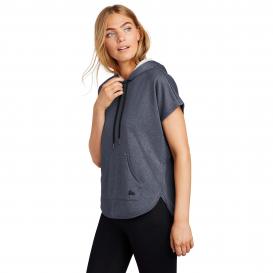 New Era LNEA533 Ladies Performance Terry Short Sleeve Hoodie - True Navy Heather