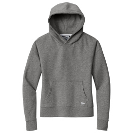 New Era LNEA550 Ladies Comeback Fleece Pullover Hoodie - Dark Heather Grey