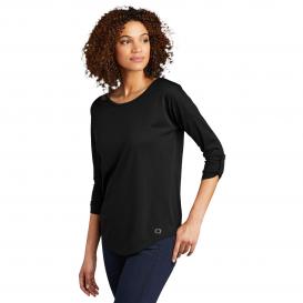 OGIO LOG141 Ladies Gravitate Scoop 3/4-Sleeve - Blacktop
