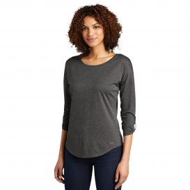 OGIO LOG141 Ladies Gravitate Scoop 3/4-Sleeve - Dark Heather Grey