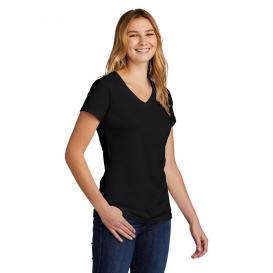 Port & Company LPC330V Ladies Tri-Blend V-Neck Tee - Black