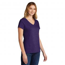 Port & Company LPC330V Ladies Tri-Blend V-Neck Tee - Team Purple Heather