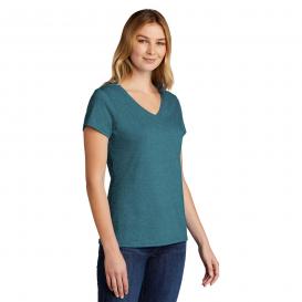Port & Company LPC330V Ladies Tri-Blend V-Neck Tee - Vivid Teal Heather