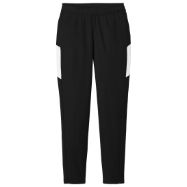 Sport-Tek LPST800 Ladies Travel Pants - Black/White