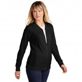 Sport-Tek LST274 Ladies Lightweight French Terry Bomber - Black