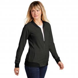Sport-Tek LST274 Ladies Lightweight French Terry Bomber - Heather Black