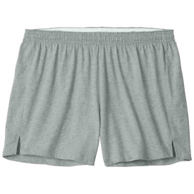 Sport-Tek LST311 Ladies Jersey Knit Squad Shorts - Heather Gray