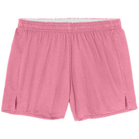 Sport-Tek LST311 Ladies Jersey Knit Squad Shorts - True Pink
