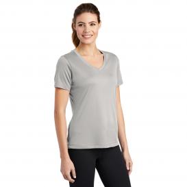 Sport-Tek LST353 Ladies V-Neck PosiCharge Competitor Tee - Silver ...