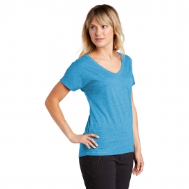 Sport-Tek Ladies PosiCharge LST401 Tri-Blend Wicking Dolman Tee - Pond Blue Heather