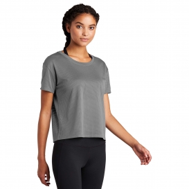 Sport-Tek LST411 Ladies PosiCharge Draft Crop Tee - Dark Grey