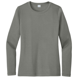 Sport-Tek LST420LS Ladies Posi-UV Pro Long Sleeve - Dark Smoke Grey