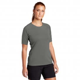 Sport-Tek LST470 Ladies Rashguard Tee - Dark Smoke Grey