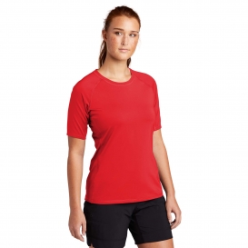 Sport-Tek LST470 Ladies Rashguard Tee - True Red