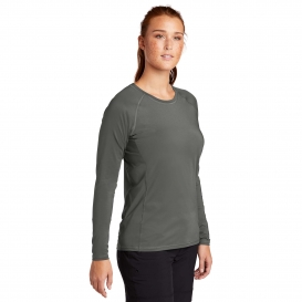 Sport-Tek LST470LS Ladies Long Sleeve Rashguard Tee - Dark Smoke Grey