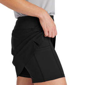 Sport-Tek LST486 Ladies Repeat Skorts - Black