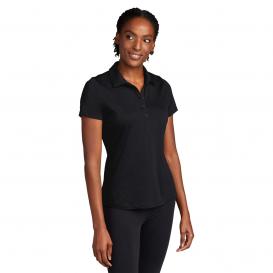 Sport-Tek LST530 Ladies PosiCharge Strive Polo - Black