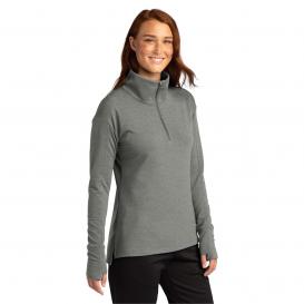 Sport-Tek LST561 Ladies Sport-Wick Flex Fleece 1/4-Zip - Light Grey Heather