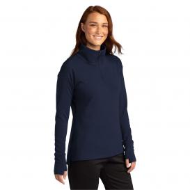 Sport-Tek LST561 Ladies Sport-Wick Flex Fleece 1/4-Zip - True Navy