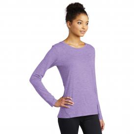 Sport-Tek LST710 Ladies Exchange 1.5 Long Sleeve Crew Tee - Hyacinth Heather