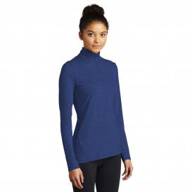 Sport-Tek LST711 Ladies Exchange 1.5 Long Sleeve 1/2-Zip Pullover - True Royal Heather