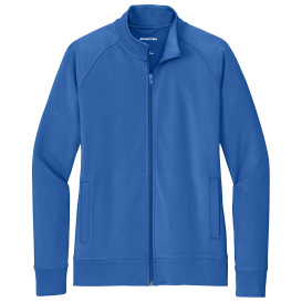 Sport-Tek LST857 Ladies Sport-Wick Stretch Full-Zip Cadet Jacket - True Royal