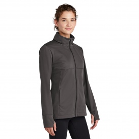 Sport-Tek LST980 Ladies Hooded Soft Shell Jacket - Graphite