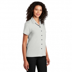 Port Authority LW400 Ladies Short Sleeve Performance Staff Shirt - Silver