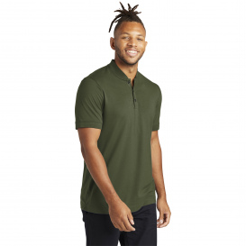 Mercer+Mettle MM1008 Stretch Pique Henley - Townsend Green