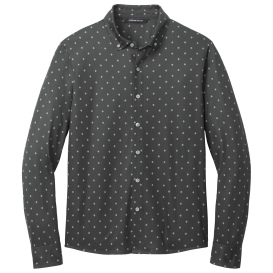 Mercer+Mettle MM1018 Long Sleeve Stretch Woven Shirt - Anchor Grey Geo Diamond