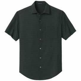 Mercer+Mettle MM2006 Short Sleeve UV Capital Tech Shirt - Deep Black Triangle Print