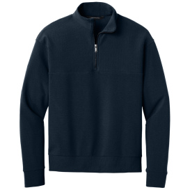 Mercer+Mettle MM3040 Linear Texture 1/4-Zip - Night Navy