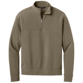 Mercer+Mettle MM3040 Linear Texture 1/4-Zip - Warm Taupe