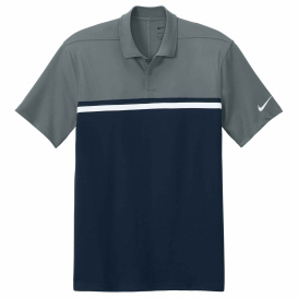 Nike NKFQ3968 Dri-FIT Victory Colorblock Polo - Cool Grey/Navy/White