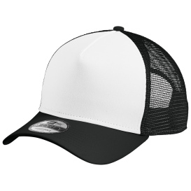 New Era NE212 A-Frame Snapback Mesh Back Cap - White/Black/Black