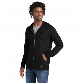 New Era NEA141 Thermal Full-Zip Hoodie - Black | Full Source