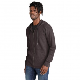 New Era NEA141 Thermal Full-Zip Hoodie - Black Heather