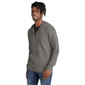 New Era NEA141 Thermal Full-Zip Hoodie - Shadow Grey Heather