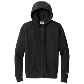New Era NEA526 Heritage Fleece Full-Zip Hoodie - Black
