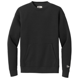 New Era NEA527 Heritage Fleece Pocket Crew - Black